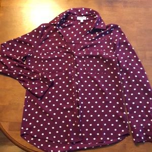 Blouse button down with pockets and collar